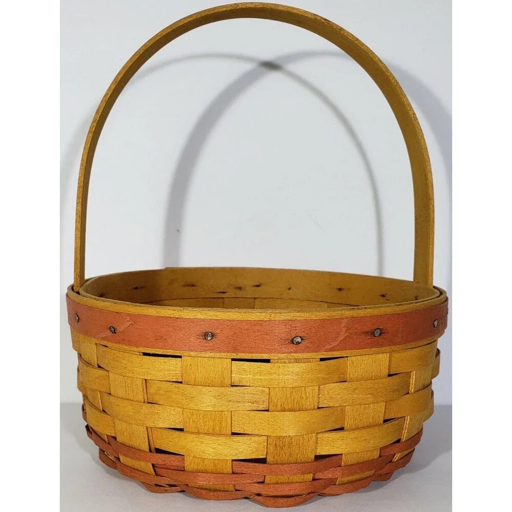 Used ~ Longaberger 1998 MOTHER’S DAY “Rings and Things” BASKET #10383 +New Pouch